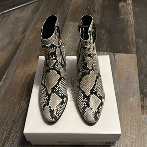 Calvin Klein Freema Two Tone Snake Booties